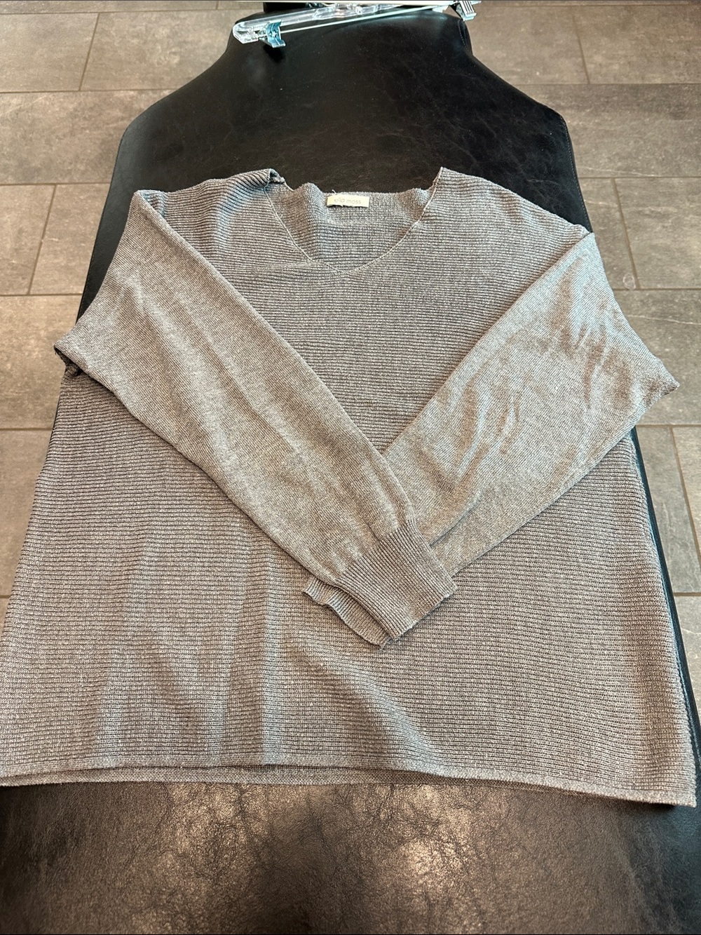 Women’s Gray V-Neck Sweater